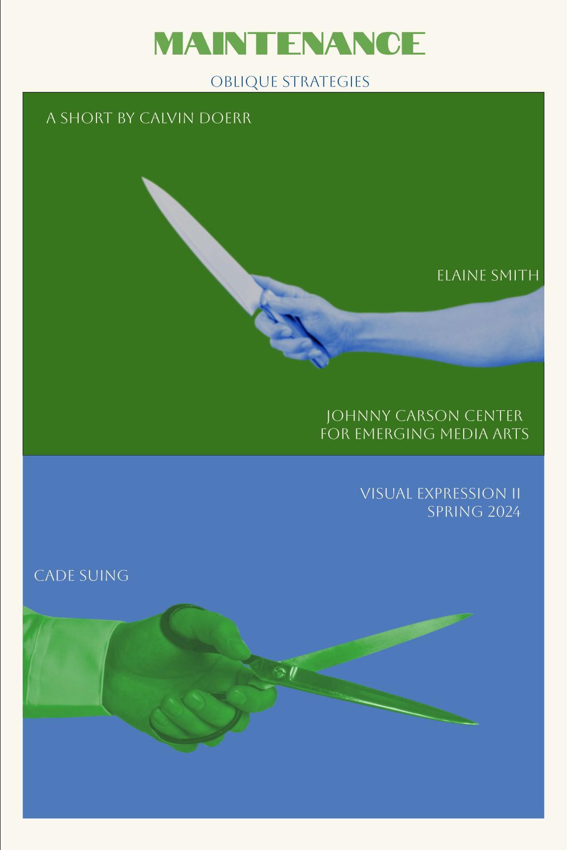 Maintenance - Oblique Strategies Poster